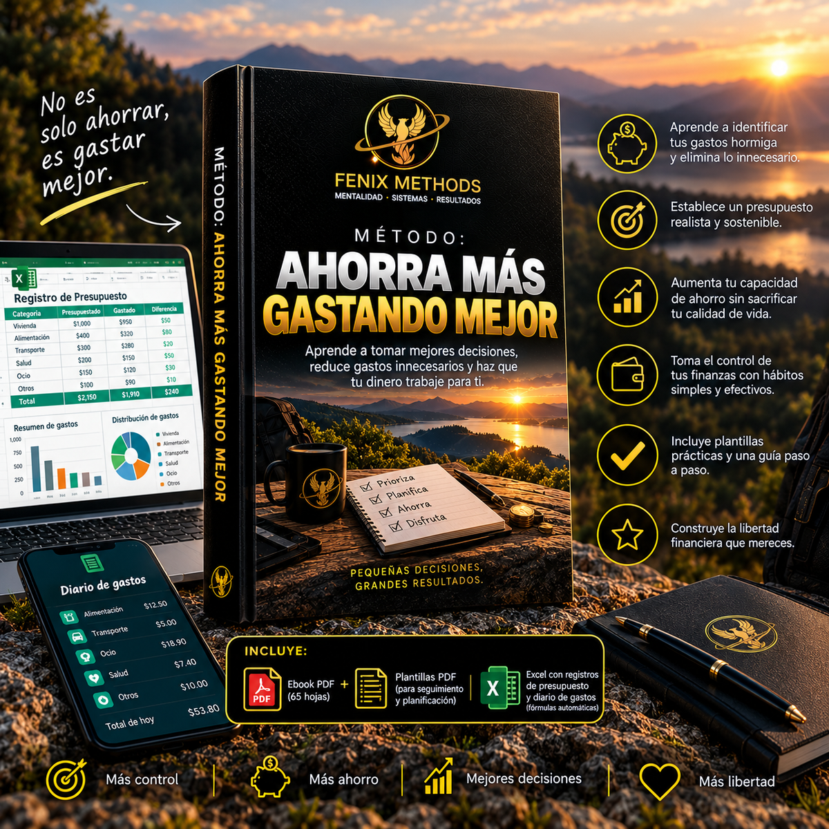 Portada del ebook Método: Ahorra Más Gastando Mejor, de Fénix Methods