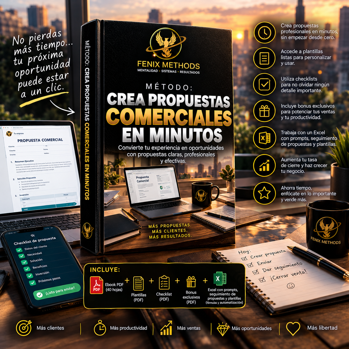 Portada del ebook Método: Crea Propuestas Comerciales en Minutos, de Fénix Methods