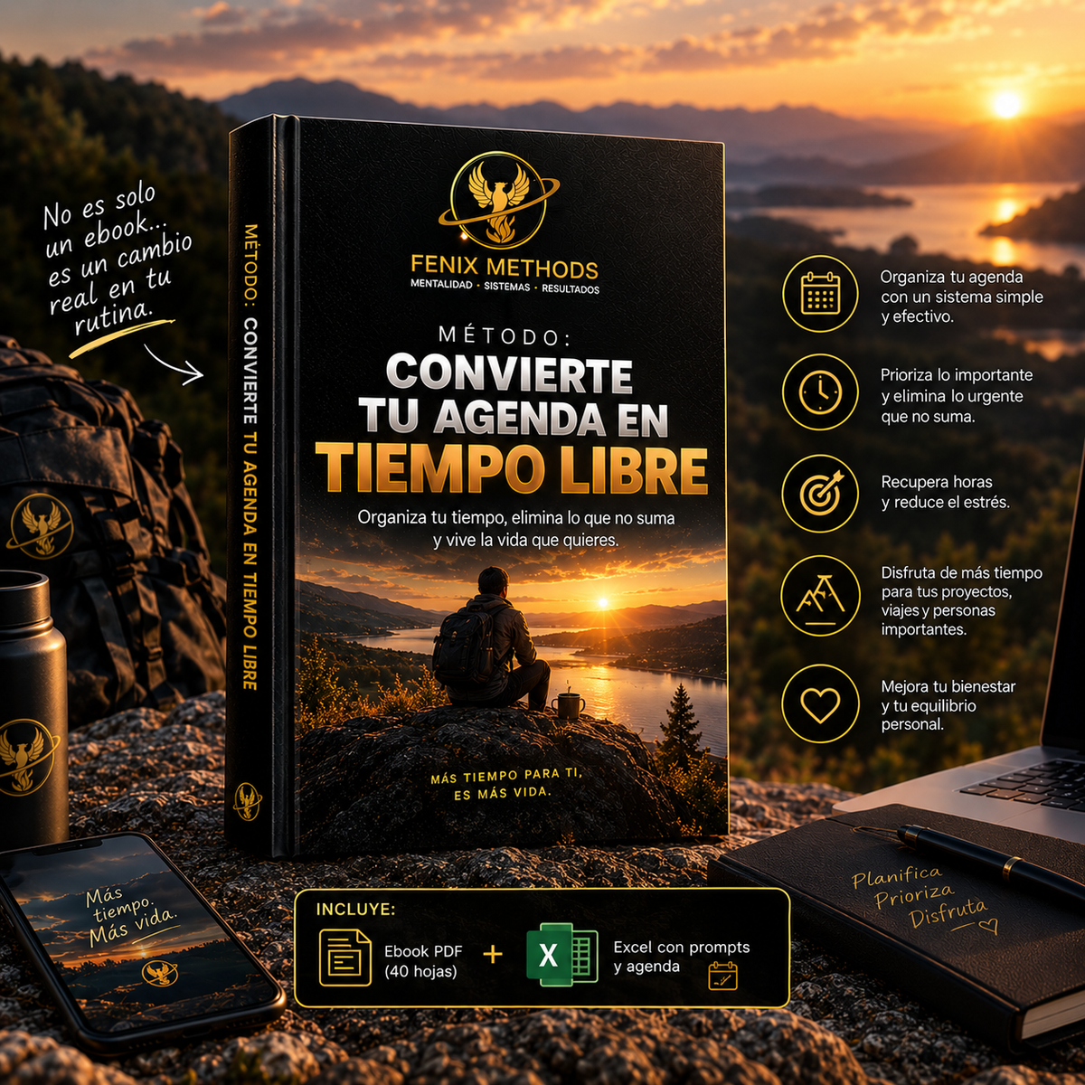 Portada del ebook Método: Convierte tu Agenda en Tiempo Libre, de Fénix Methods