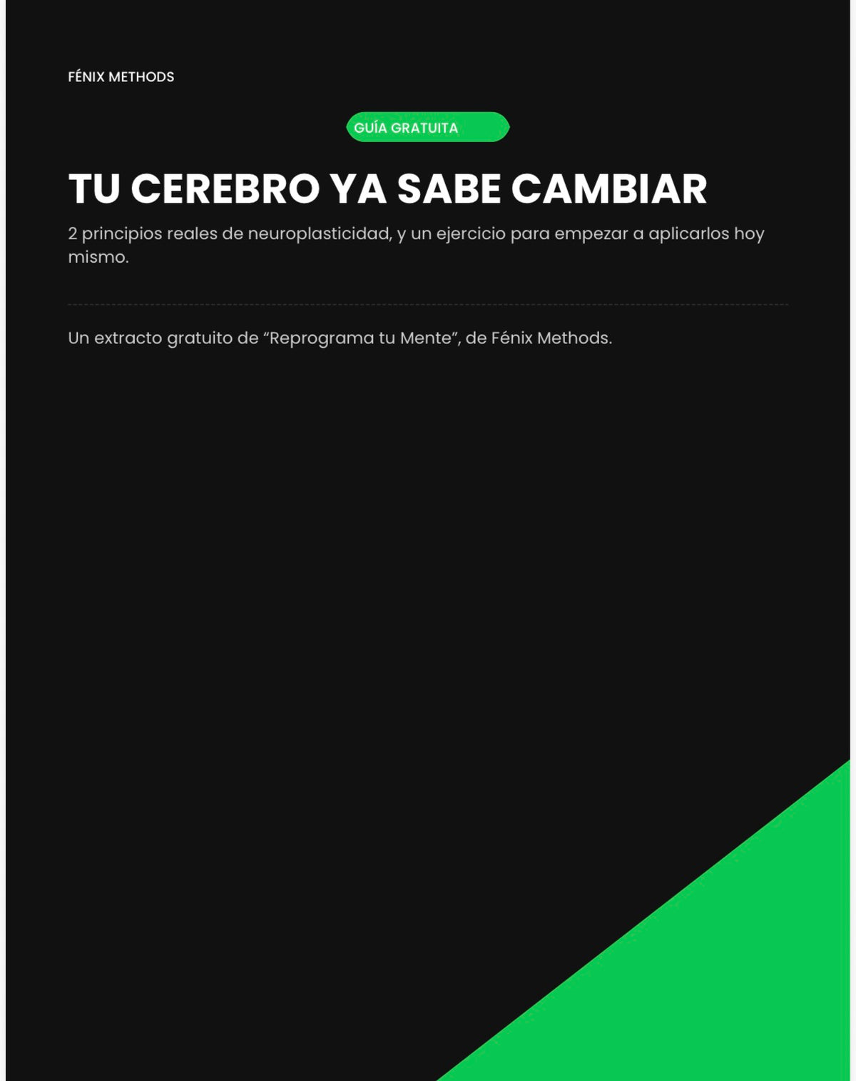 Guía gratis: Tu Cerebro Ya Sabe Cambiar