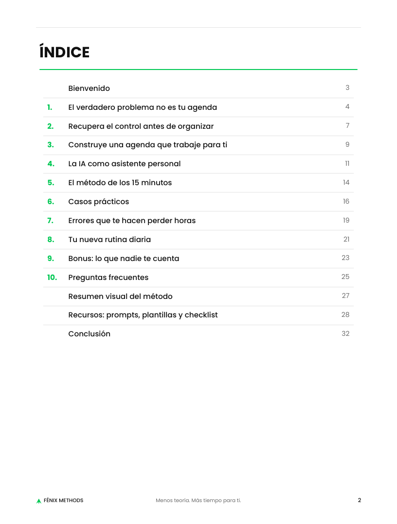 Método: Convierte tu Agenda en Tiempo Libre